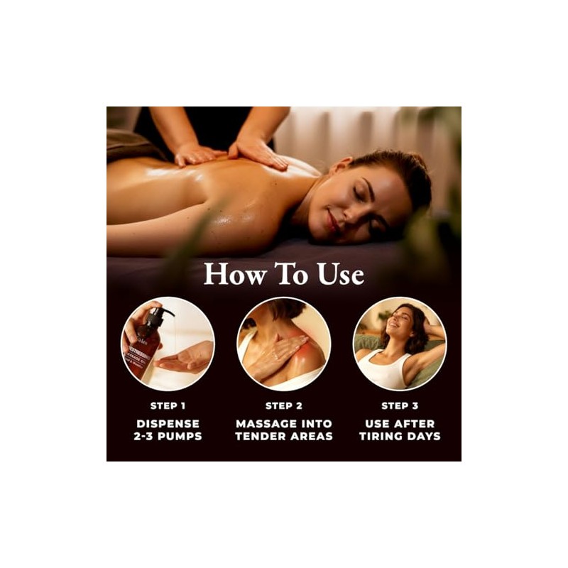 Gya Labs Aceite de masaje Destressing (7.7 onzas) – Elaborado