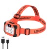 LED Headlamp Rechargeable Battery Powered Forehead 5 Light Mode 1000