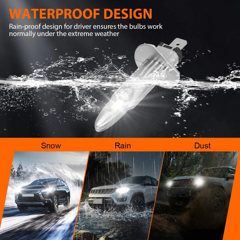 SHENKENUO H1 CSP LED Headlight Kit Bulbs High Low Beam