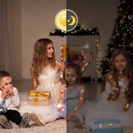 CCINEE Christmas Tattoo Stickers, Fluorescent, Luminous Stickers, 3.0 x 4.7 inches (7.6 x 12 cm), Set of 16, Christmas Lighting, Cosplay, Cultural Festival, Cute