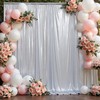 20x10 ft Wrinkle Free Silver Sequin Backdrop Curtain for Parties,Thick