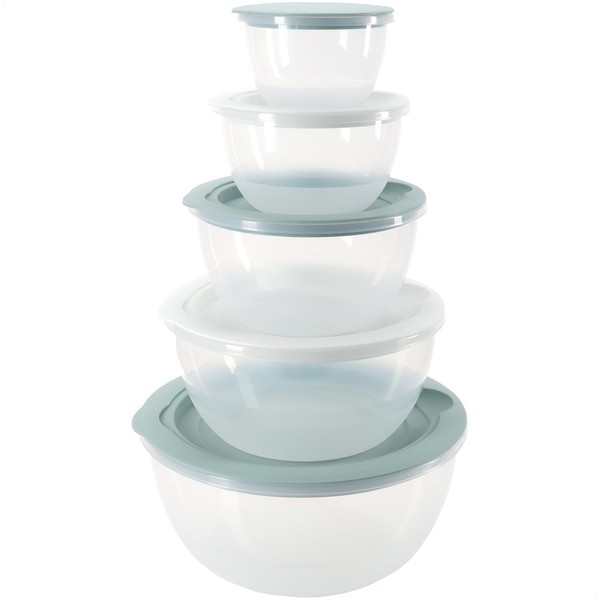 com-four® 5-Piece Mixing Bowl Set with Lids - Salad Bowls