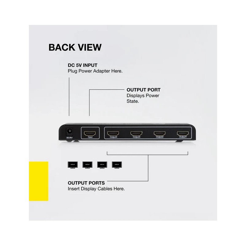 HDMI Splitter 1 input 4 outputs Split 1 HDMI input