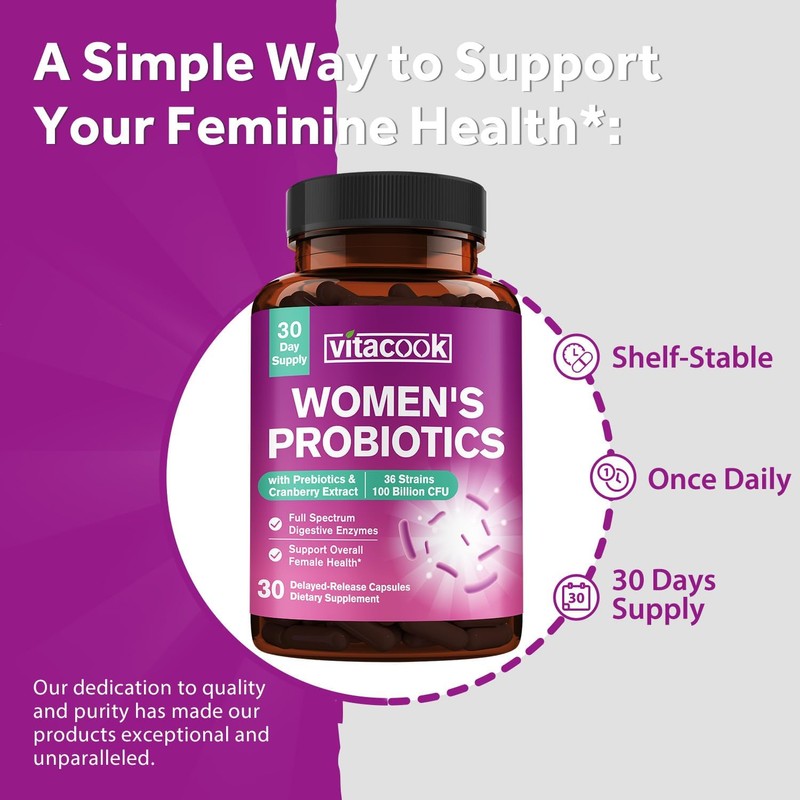 Vitacook Probiotics for Women 100 Billion CFU 36 Strains, Women's