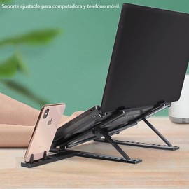 NACOOL Soporte para computadora portátil, Soporte Ajustable para computadora y teléfono, Base Ajustable y Plegable tabletas, computadoras portátiles y teléfonos celulares.