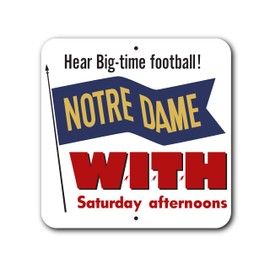 Notre Dame Highway Exit Sign (12"x12" w/Free)
