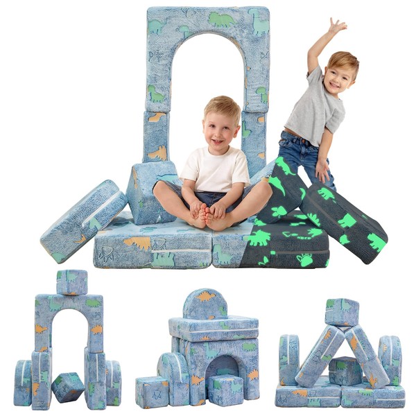furlinkhm Modular Kids Play Couch, Nugget Couch for Playroom Bedroom,