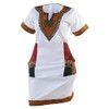Women's Dashiki African Tribal Bohemian Dresses Short Sleeve Knee Length