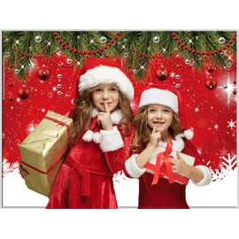 CYLYH 7x5ft Snowflake Christmas Backdrop for Winter New Year Eve Photography Family Party Birthday Glitter Bokeh Sparkle Red Merry Xmas Background Baby Shower Decoration Backdrop D504