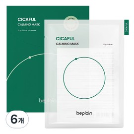 Be Plain Cicaful Calming Mask 27g, 10 packs, 6 pcs / 비플레인 시카풀 카밍 마스크 27g, 10개입, 6개