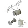 Shower Door Roller Bracket Pin with Nylon Bushing for 3/8"
