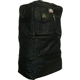 Transworld 303640 Expandable Rolling Duffel Wheeled Spinner Suitcase Luggage - Black (30 inch)