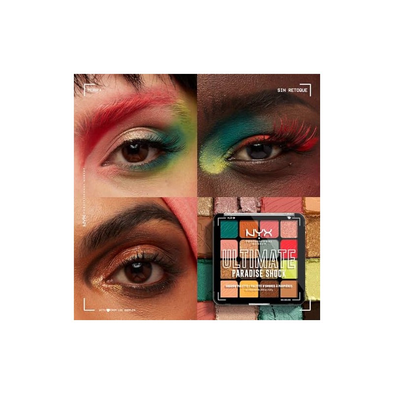 NYX Professional Makeup Ultimate Shadow Palette, Tono Paradise Shock
