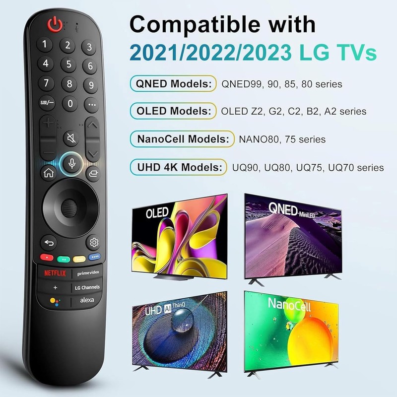 Magic Remote for LG-Smart-TV Remote Control Replacement AN-MR21GA MR22GA MR23GA
