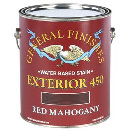 General Finishes Exterior 450 Water Based Wood Stain, 1 Gallon, Red Mahogany