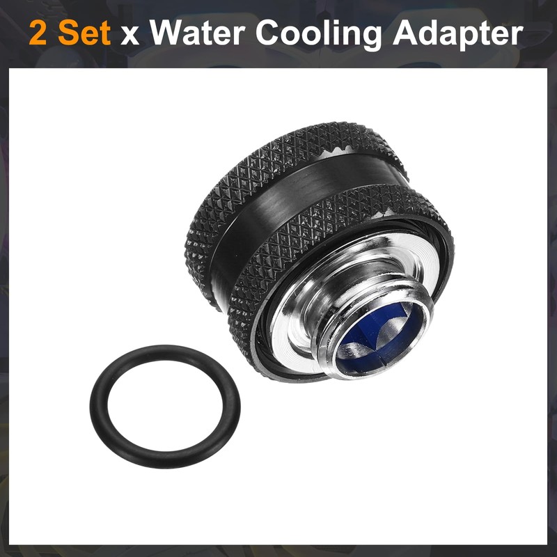 sourcing map G1/4" Water Cooling Adapter 10mm OD Copper Water-Cooled