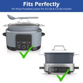 For Ninja Crockpot Slow Cooker Silicone Lid Handle Cover, for Ninja Foodi Possiblecooker Pro Silicone Lid Handle Cover, Sleeve, Holder, Glove,Grip,Kitchen Accessories,Heat-Resistant,No More Hand Burns