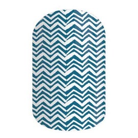 Making Waves - Jamberry Nail Wraps - Full Sheet - Blue & White Wavy Lines