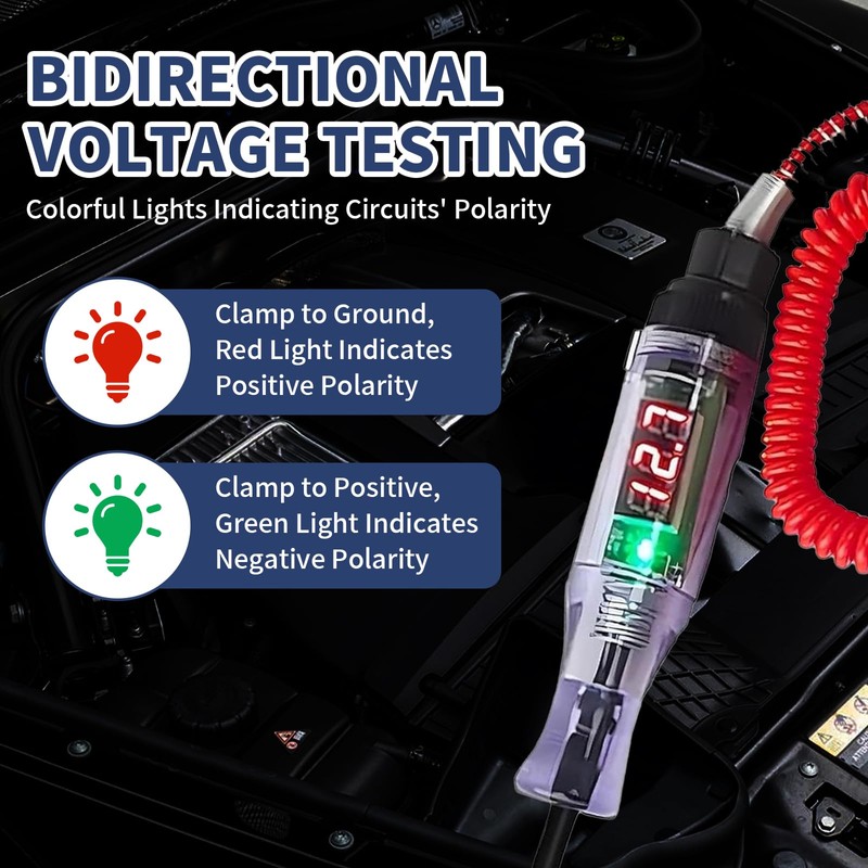 FunnAura 3-120 V Circuit Tester with Digital Test Light for