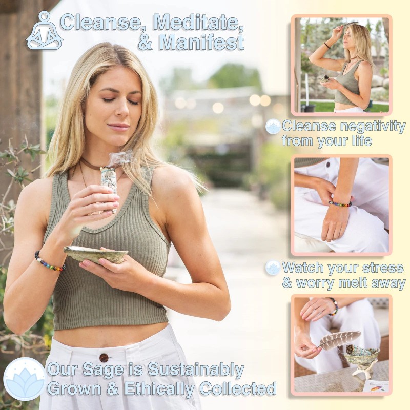 JL Local White Sage Smudging Kit Smudge Stick Gift Kit