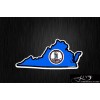 Virginia State Map Flag Decals & Stickers