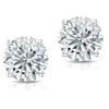 Moissanite Stud Earrings • 14K Gold Solid • Round Cut