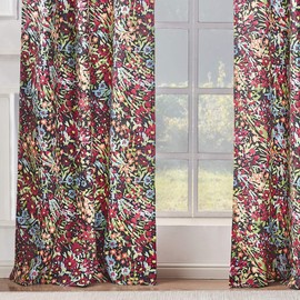 Barefoot Bungalow Alice Curtain Panel Pair, 84 x 84-inch, Midnight