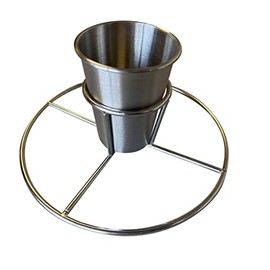 VORTEX (IN)DIRECT HEAT Accessories for Weber Kettle, Big Green Egg, Kamado, BGE and Charcoal Grills (Flavorizer Accessory Insert, Stainless Beer Can Chicken Rack Cup - Medium)