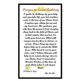 St Saint Anthony Marriage Saint Laminated Prayer Card Blessed by Pope Francis