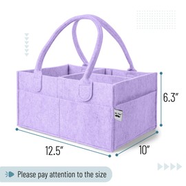 Mr. Pen- Baby Diaper Caddy Organizer, lavender dream, Baby Caddy Organizer with Handle, Compact Size, Collapsible & Portable