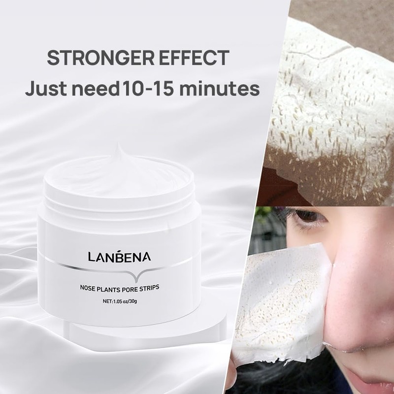 LANBENA Pore Strips, Deep Cleansing for Face, Nose, Black Head