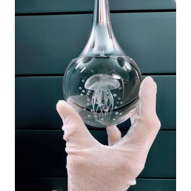 CHYING Pendant Lights Kitchen Island Chrome Modern LED Pendant Light Globe Jellyfish Pendant Lighting Mini Crystal Hanging Light for Dining Room Bathroom Bedroom Bar 6000K Cool White