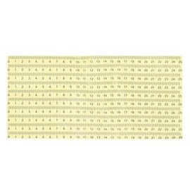 PATIKIL Adhesive Ruler, 10 Pack 25cm Backed Tape Measure Tape Sticker Tape Waterproof for Workbench Sewing Saw Drafting Table,Black Background White Text