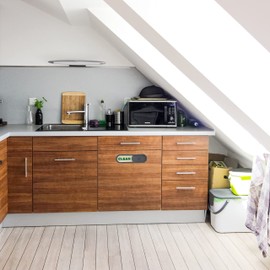 GEEKBEAR Wood Clean Dirty Magnet for Dishwasher (09. Grey Slider) - Colorful Wood Sliding Indicator - Slider Type Dishwasher Sign - No-Scratch Kitchen Refrigerator Storage Decor Accessories