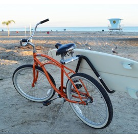 MBB Shortboard Bicycle Surfboard Racks, by Moved By Bikes, Compatible with Shortboards, Boogie Boards, Snowboards, Quick Release Bars