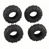Aimrock 4pcs 0.7" Tires RC Rubber Wheels Tyres for Axial