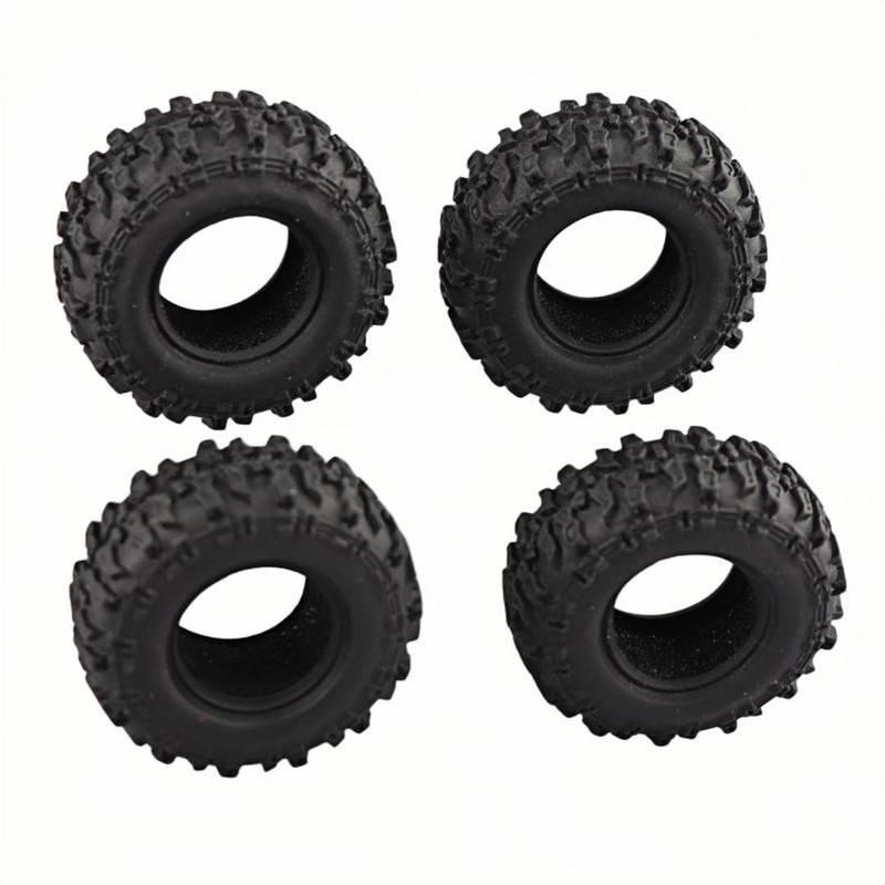 Aimrock 4pcs 0.7" Tires RC Rubber Wheels Tyres for Axial