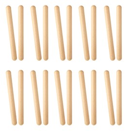 LDHHYH 10 Pairs (20 Pack) Classical Wood Claves Percussion Instrument, 8 Inch Hardwood Musical Rhythm Sticks, Music Lummi Wood Sticks Claves Musical Instrument for Music Parties Musical Education