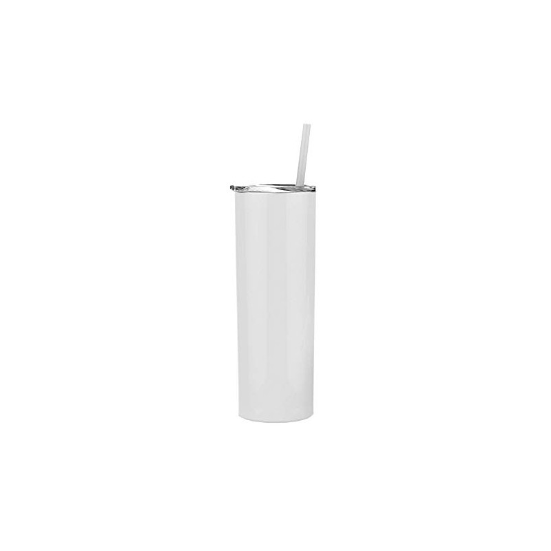 Maars 20 oz. Skinny Steel, Double Wall Stainless Tumbler (White,