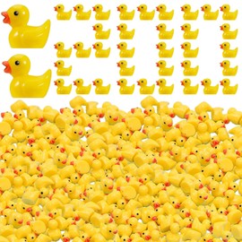 200 PCS Mini Resin Ducks Figures Mini Resin Ducks Realistic Shape Tiny Ducks Cute Tiny Ducks Landscape Decorations Rubber Ducks Tiny Ducks 200 Pack for DIY Crafts Garden Mini Garde Tiny Ducks