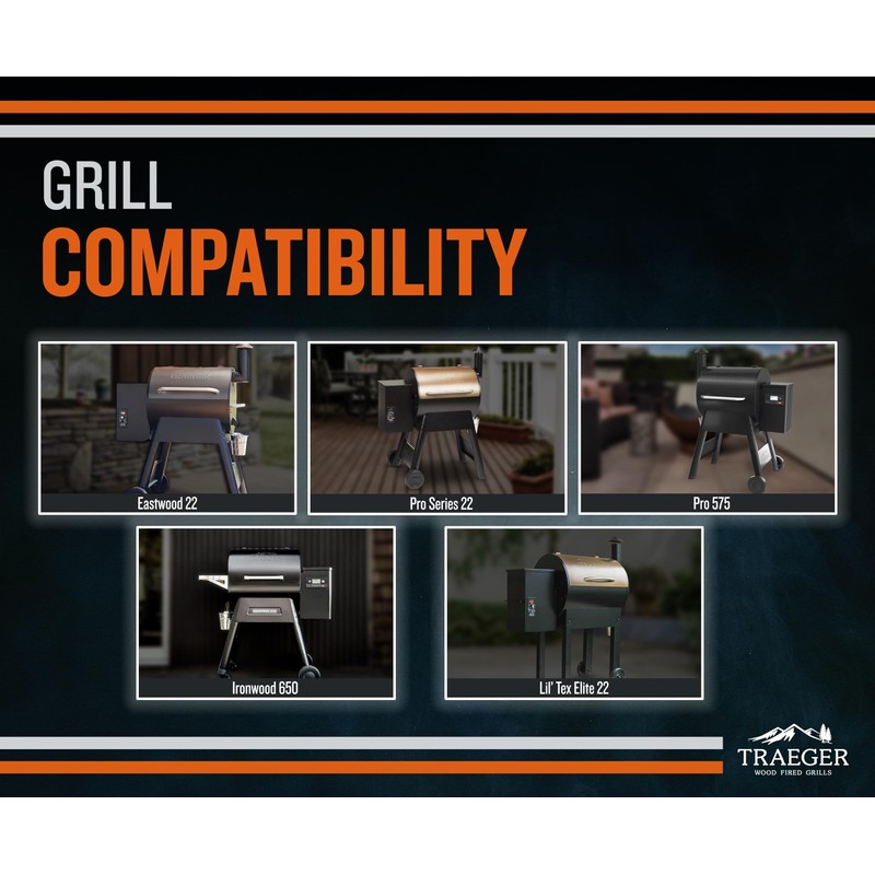 Traeger Grills BAC362 Folding Front Shelf – Steel Grill Accessory