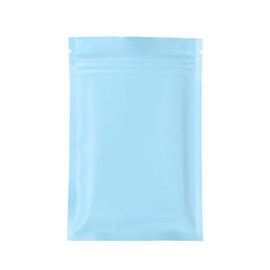 QQ Studio 100 Food Safe Pastel Double-Sided QuickQlick™ Flat Bag with Matte Finish (8x12cm (3.1x4.7"), Matte Blue)
