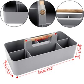 Sumnacon Multi-functional Plastic Tabletop Storage Storage Box Plastic Case Small Divider Desktop Storage Stationery Storage Cosmetics Storage Remote Control Small Storage Storage Organizer Handle