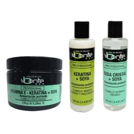 Kit Vitamina E Keratina+ Keratina+ Seda Cristal Soya Labonte