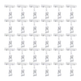 Odowalker 30pcs Pop Clips POP Clips Price Tag Stand Commercial Clips Pop Price Tags Transparent Clips for Price Tags, Office, Advertising