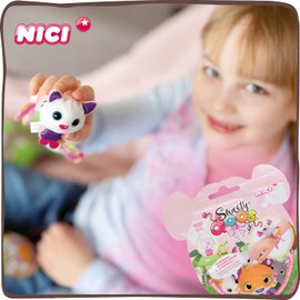 NICI 46830 Sweetydoos Surprise Cuddly Toy with UV Effect, Collectible Bracelet, 9 Mini Surprise Figures with Friendship Bracelet & Poster, Ideal for Collecting, Playing & Swaping, Colourful