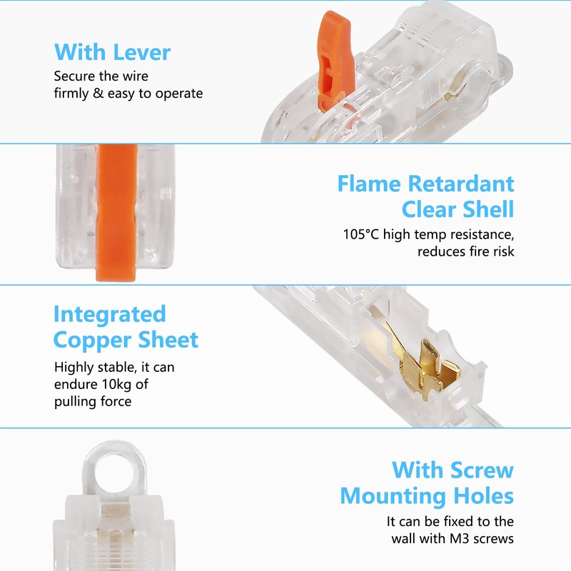 10PCS T Tap Wire Connectors, Solderless Quick Splice Wire Connectors