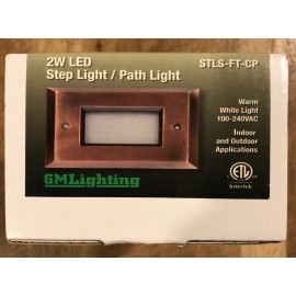 GM Lighting Step / Path / Deck Lighting COPPER Light 2W LED 3000K Indoor Outdoor