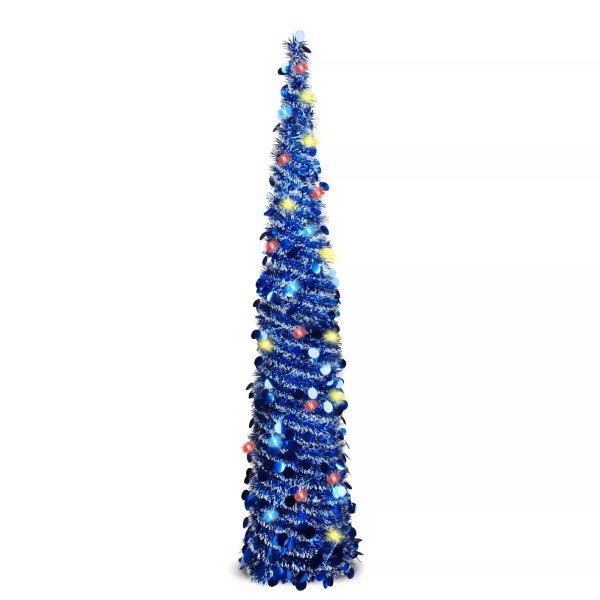 None Christmas Tree with String Light 5FT Pop Up Pencil