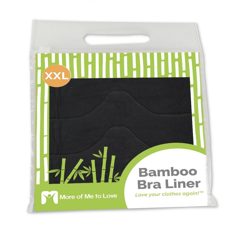 Bamboo Bra Liner 3-Pack XX-Large Black by More of Me